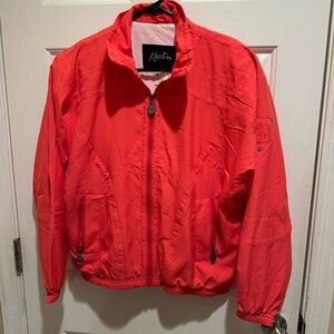 Vintage Kaelin Women’s Orange Coral Retro Jacket Windbreaker Medium